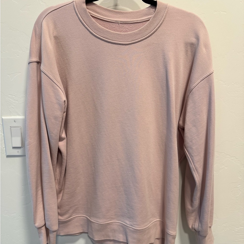 Lululemon Light Pink Crewneck Oversized Sweatshirt